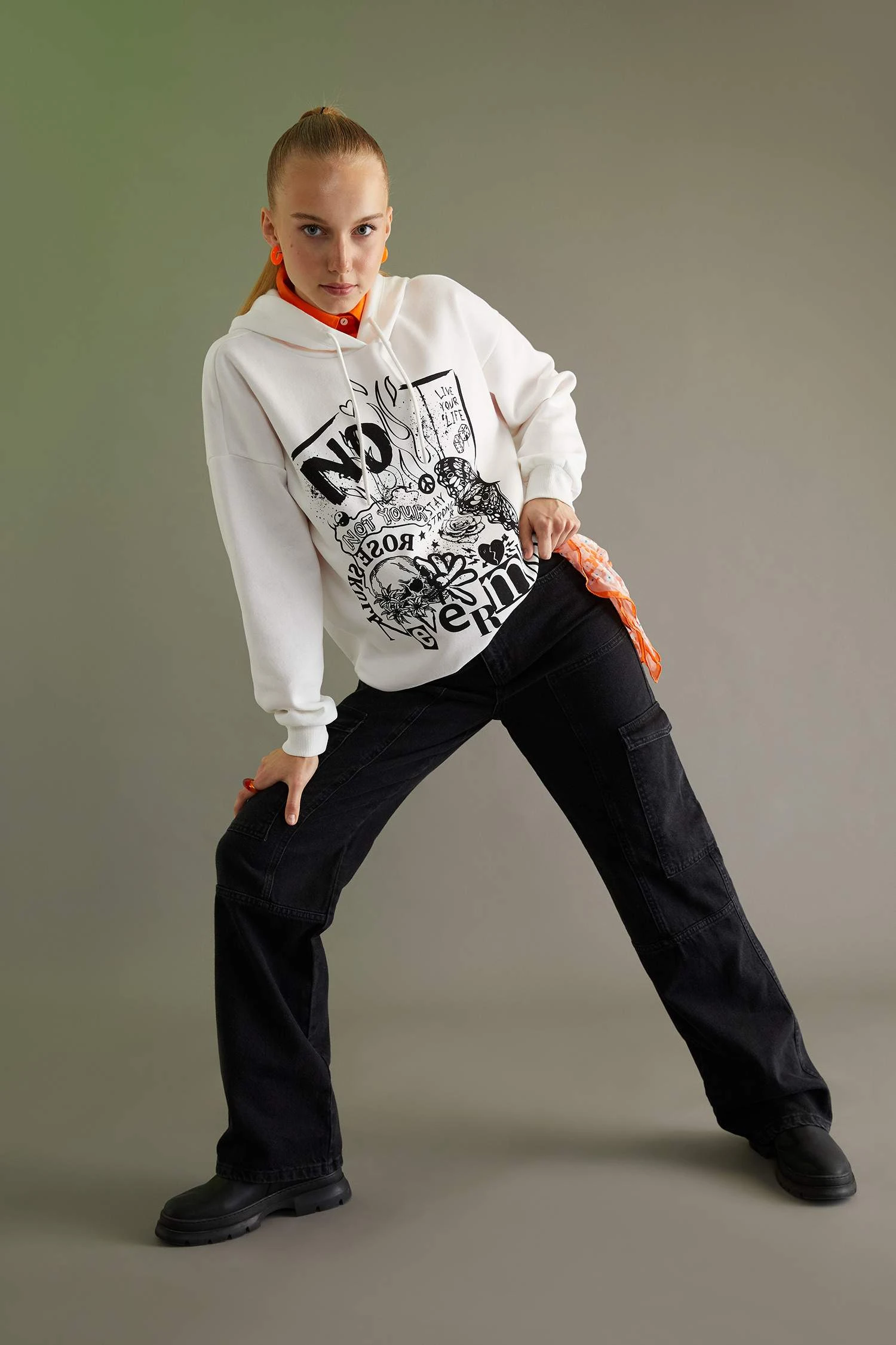 DeFacto Coool Kargo Cepli Geniş Paça Gabardin %100 Pamuk Pantolon 4 DeFacto Coool Kargo Cepli Geniş Paça Gabardin %100 Pamuk Pantolon – Bild 2