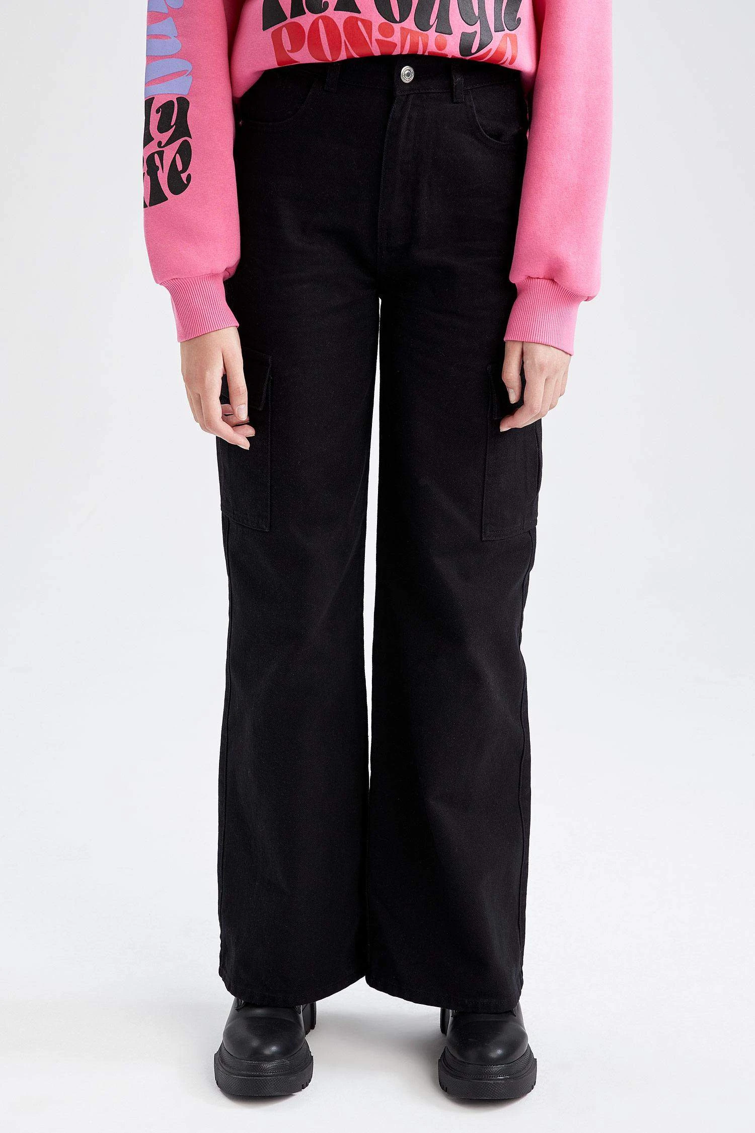 DeFacto Coool Kargo Cepli Geniş Paça Gabardin %100 Pamuk Pantolon 6 DeFacto Coool Kargo Cepli Geniş Paça Gabardin %100 Pamuk Pantolon – Bild 4