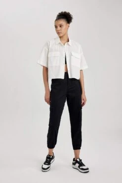 DeFacto Coool Oversize Fit Kısa Kollu %100 Pamuk Gömlek -Tunik Style X9682AZ 23SM ER105 05 02