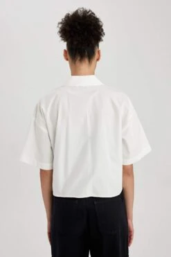 DeFacto Coool Oversize Fit Kısa Kollu %100 Pamuk Gömlek -Tunik Style X9682AZ 23SM ER105 10 01