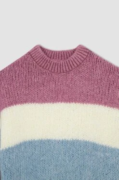 DeFacto Coool Oversize Fit Bisiklet Yaka Triko Kazak 18 DeFacto Coool Oversize Fit Bisiklet Yaka Triko Kazak -Tunik Style X9766AZ 22WN BN271 08 02