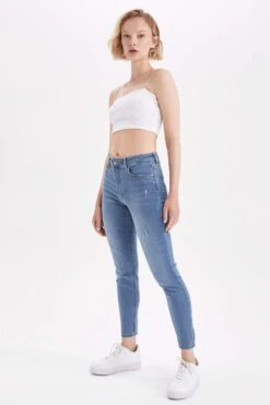 DeFacto Skinny Fit Normal Bel Jean Pantolon -Tunik Style Y0075AZ 22SM NM28 03 02