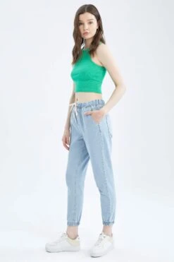 DeFacto Jogger Yüksek Bel Jean %100 Pamuk Pantolon 13 DeFacto Jogger Yüksek Bel Jean %100 Pamuk Pantolon -Tunik Style Y0080AZ 22SM NM39 03 02