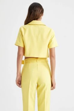 DeFacto Kısa Kollu Crop Blazer Ceket -Tunik Style Y1849AZ 22SM YL81 05 01