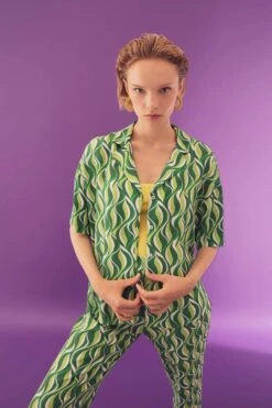 DeFacto Regular Fit Polo Yaka Maroken Kısa Kollu Gömlek 14 DeFacto Regular Fit Polo Yaka Maroken Kısa Kollu Gömlek -Tunik Style Y1911AZ 22SM GN326 03 03