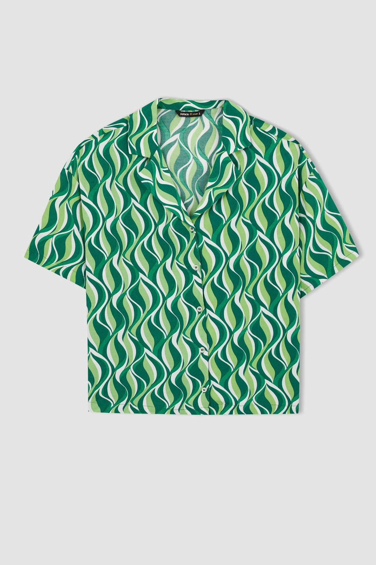 DeFacto Regular Fit Polo Yaka Maroken Kısa Kollu Gömlek 11 DeFacto Regular Fit Polo Yaka Maroken Kısa Kollu Gömlek – Bild 9