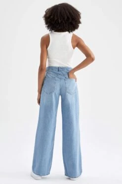 DeFacto Geniş Paça Düşük Bel Jean %100 Pamuk Pantolon -Tunik Style Y2684AZ 22HS NM39 07 02