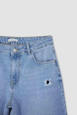 DeFacto Geniş Paça Düşük Bel Jean %100 Pamuk Pantolon -Tunik Style Y2684AZ 22HS NM39 09 01