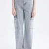 DeFacto 90'S Wide Leg Yüksek Bel Kargo Jean %100 Pamuk Pantolon 2 DeFacto 90'S Wide Leg Yüksek Bel Kargo Jean %100 Pamuk Pantolon -Tunik Style Y2689AZ 22AU NM55 01 02