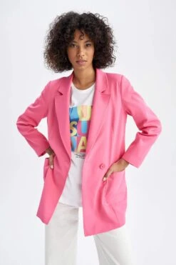 DeFacto Oversize Fit Krep Blazer Ceket