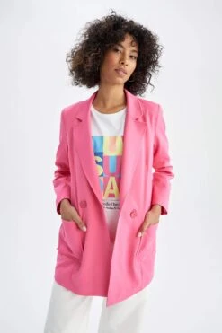 DeFacto Oversize Fit Krep Blazer Ceket -Tunik Style Y3066AZ 22SP PN211 05 01
