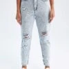 DeFacto Mom Fit Yüksek Bel Jean %100 Pamuk Pantolon -Tunik Style Y3326AZ 22HS NM39 01 02