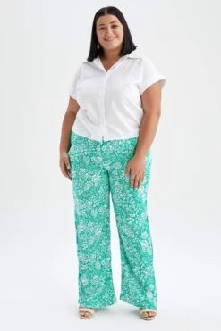 DeFacto DF Plus Palazzo Uzun Boy Krinkıl Viskon Pantolon 11 DeFacto DF Plus Palazzo Uzun Boy Krinkıl Viskon Pantolon -Tunik Style Y3704AZ 22SM GN689 03 06