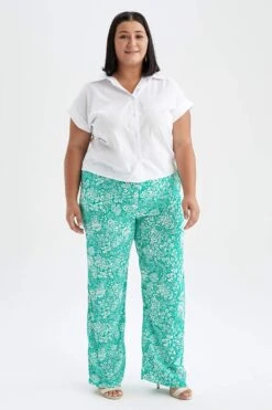 DeFacto DF Plus Palazzo Uzun Boy Krinkıl Viskon Pantolon 13 DeFacto DF Plus Palazzo Uzun Boy Krinkıl Viskon Pantolon -Tunik Style Y3704AZ 22SM GN689 05 05