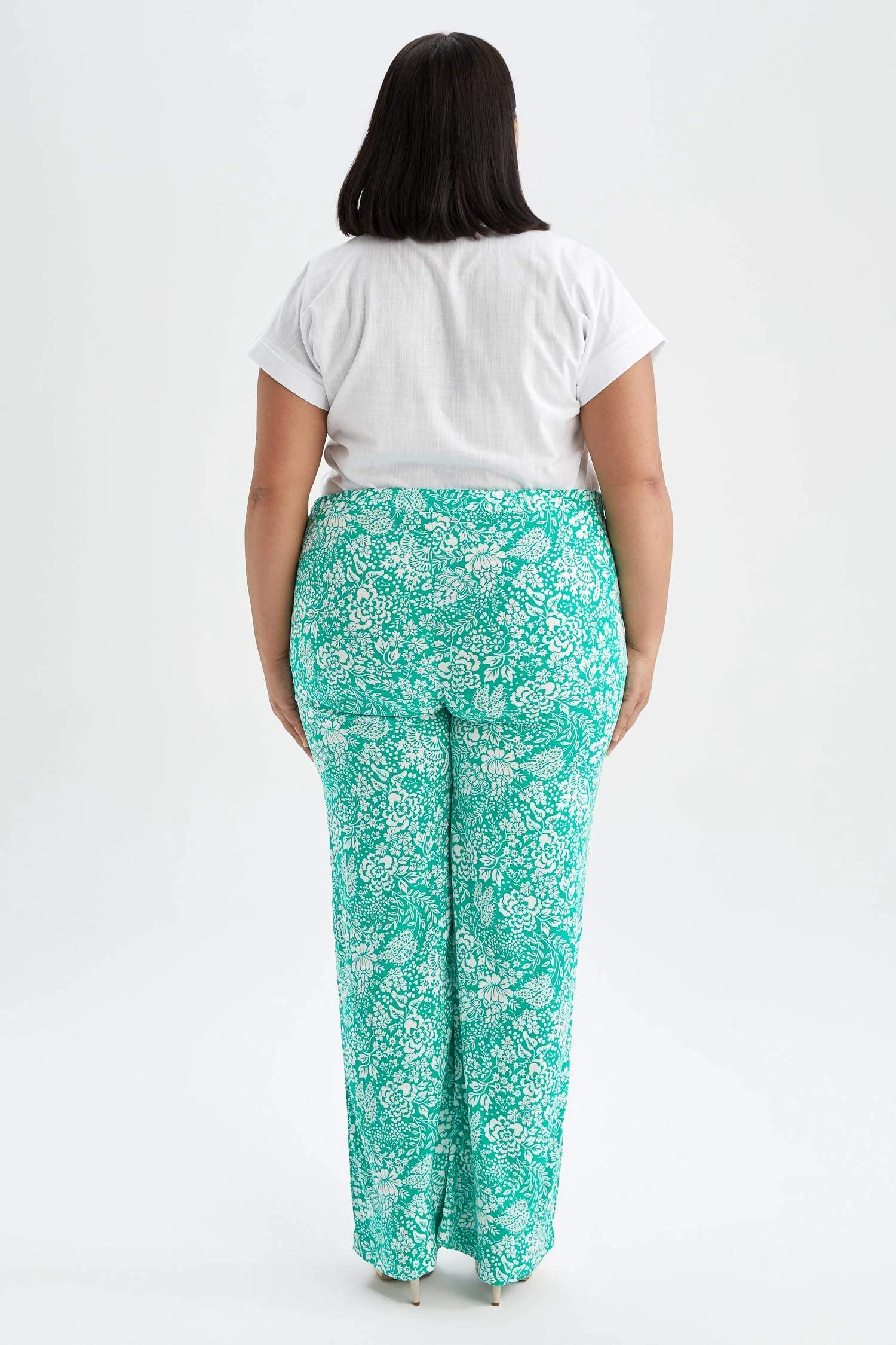 DeFacto DF Plus Palazzo Uzun Boy Krinkıl Viskon Pantolon 9 DeFacto DF Plus Palazzo Uzun Boy Krinkıl Viskon Pantolon – Bild 7