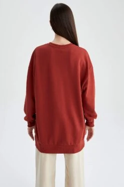 DeFacto Relax Fit Bisiklet Yaka Baskılı Sweatshirt Tunik 16 DeFacto Relax Fit Bisiklet Yaka Baskılı Sweatshirt Tunik -Tunik Style Y3875AZ 22AU OG215 06 01