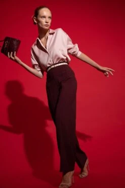 DeFacto Straight Fit Yüksek Bel Geniş Paça Cepli Pantolon