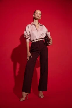 DeFacto Straight Fit Yüksek Bel Geniş Paça Cepli Pantolon -Tunik Style Y4173AZ 22AU BR34 03 03