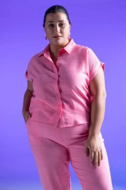 DeFacto DF Plus Büyük Beden Düğmeli Aerobin Gömlek