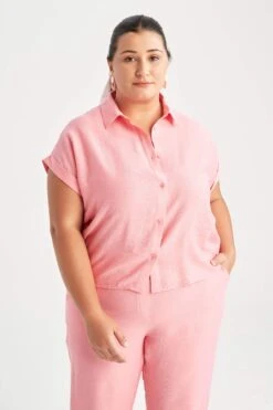 DeFacto DF Plus Büyük Beden Düğmeli Aerobin Gömlek -Tunik Style Y4272AZ 22SM PN83 05 02