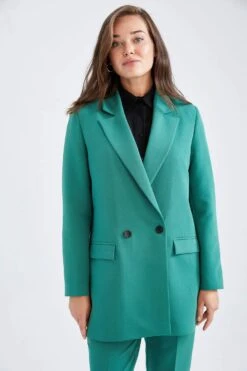 DeFacto Regular Fit Gömlek Yaka Blazer -Tunik Style Y4402AZ 22AU GN435 04 02
