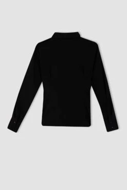 DeFacto Fitted Gömlek Yaka Uzun Kollu Gömlek -Tunik Style Y4644AZ 22AU BK81 08 01
