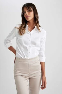 DeFacto Fitted Uzun Kollu Gömlek