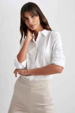 DeFacto Fitted Uzun Kollu Gömlek 16 DeFacto Fitted Uzun Kollu Gömlek -Tunik Style Y4651AZ 23SP WT32 05 02