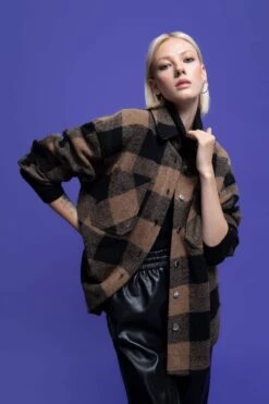 DeFacto Oversize Fit Flanel Uzun Kollu Gömlek -Tunik Style Y4686AZ 22WN BN89 03 02