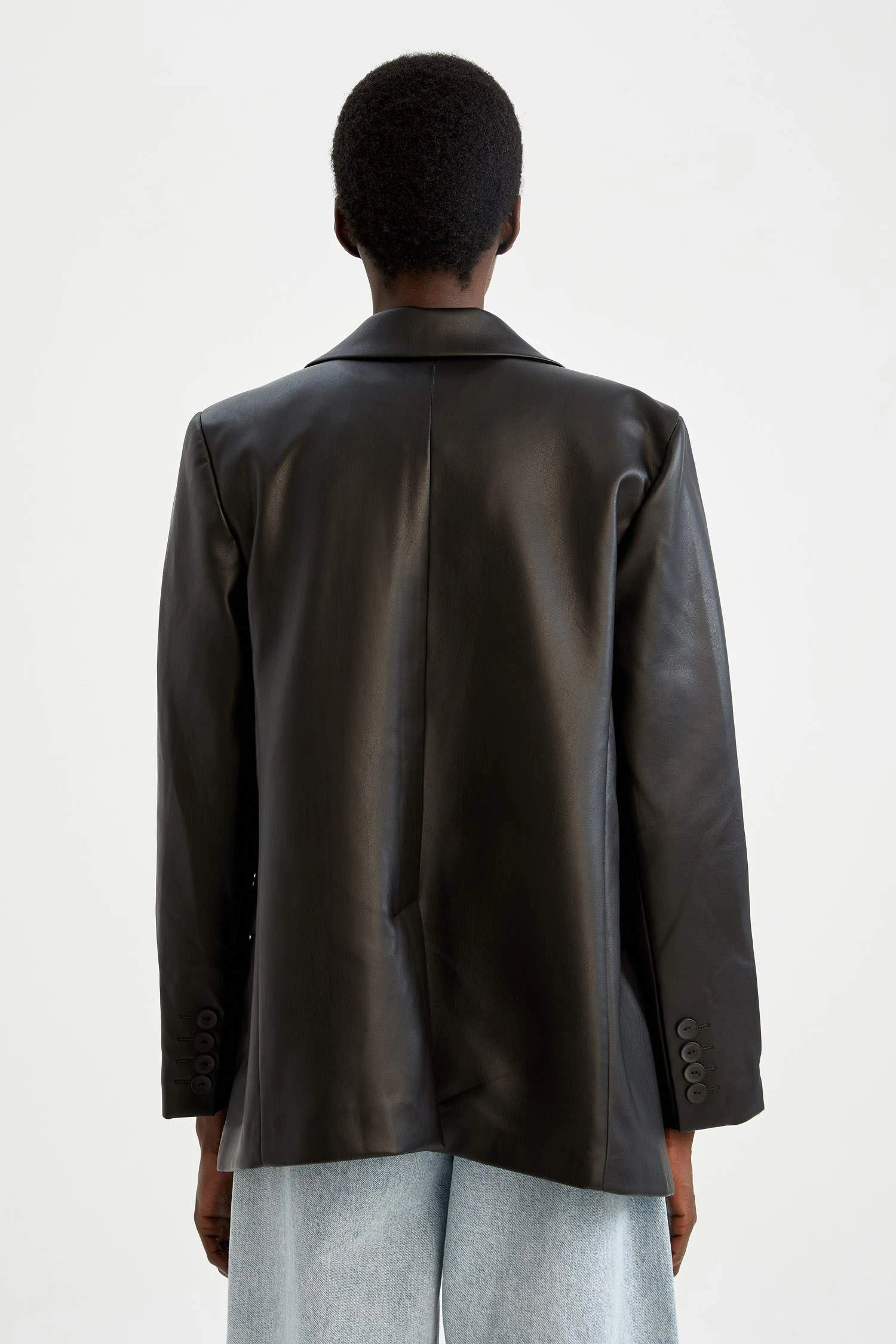 DeFacto Regular Fit Suni Deri Blazer Ceket 8 DeFacto Regular Fit Suni Deri Blazer Ceket – Bild 6