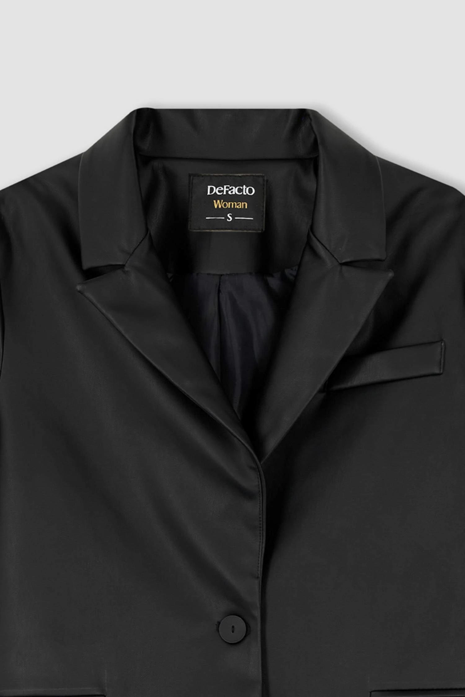 DeFacto Regular Fit Suni Deri Blazer Ceket 10 DeFacto Regular Fit Suni Deri Blazer Ceket – Bild 8