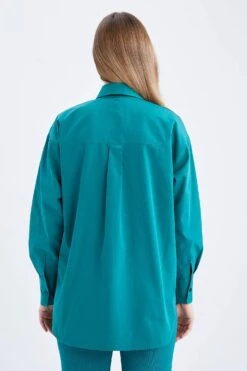 DeFacto Relax Fit Basic Uzun Kollu Gömlek %100 Pamuk Tunik -Tunik Style Y5980AZ 22WN GN1036 06 01