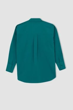 DeFacto Relax Fit Basic Uzun Kollu Gömlek %100 Pamuk Tunik -Tunik Style Y5980AZ 22WN GN1036 09 01