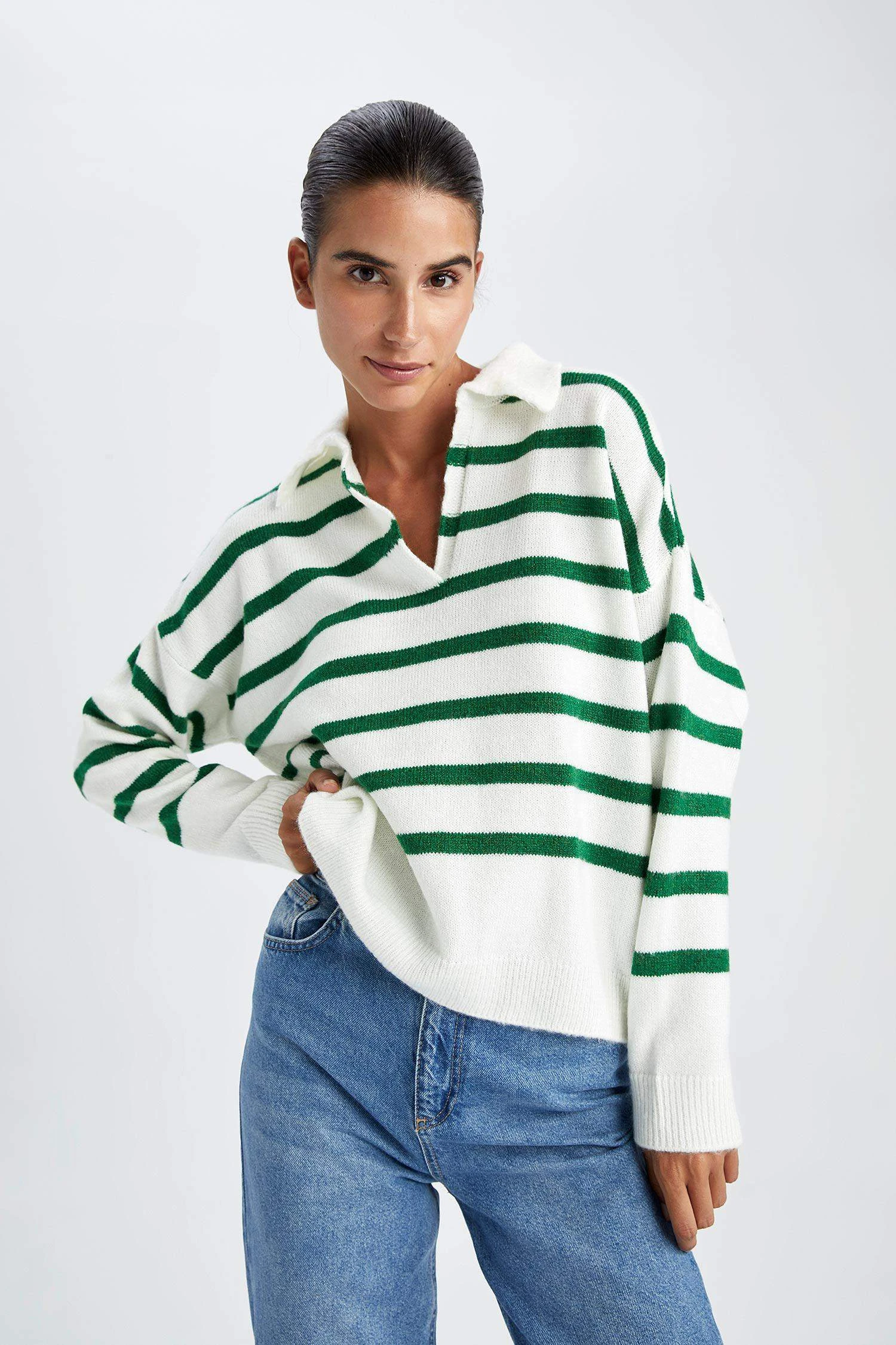 DeFacto Relax Fit Polo Yaka Kazak 7 DeFacto Relax Fit Polo Yaka Kazak – Bild 5