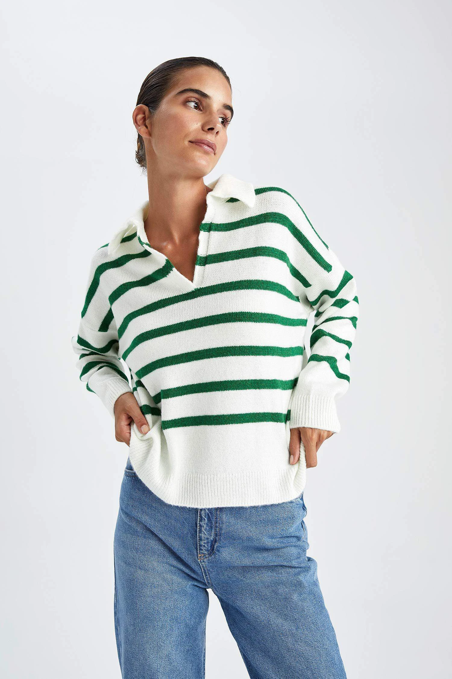 DeFacto Relax Fit Polo Yaka Kazak 9 DeFacto Relax Fit Polo Yaka Kazak – Bild 7