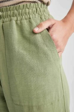 DeFacto Straight Fit Kargo Kargo Cepli Normal Bel Keten Karışımlı Pantolon -Tunik Style Y7270AZ 23SM GN744 05 01