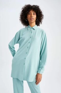 DeFacto Regular Fit Uzun Kollu Gömlek Tunik