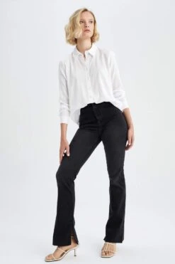 DeFacto Paça Ucu Kesik Ekstra Uzun Jean Pantolon 15 DeFacto Paça Ucu Kesik Ekstra Uzun Jean Pantolon -Tunik Style Y8073AZ 22AU NM40 04 04