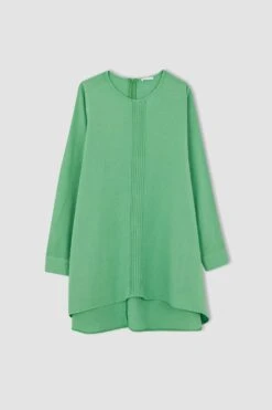 DeFacto A Kesim Bisiklet Yaka Keten Karışımlı Uzun Kollu Tunik -Tunik Style Y8265AZ 22SM GN288 06 01