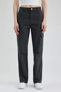 DeFacto Coool Straight Fit Gabardin Kargo %100 Pamuk Pantolon -Tunik Style Y8331AZ 23SP AR104 04 02
