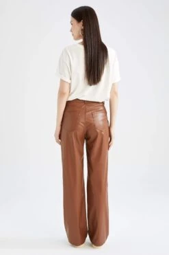 DeFacto Wide Leg Uzun Boy Suni Deri Pantolon -Tunik Style Y8535AZ 22AU BN312 08 01