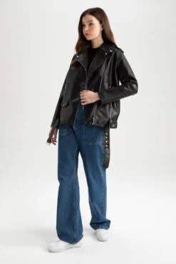 DeFacto 90'S Wide Leg Yüksek Bel Jean %100 Pamuk Pantolon -Tunik Style Y8943AZ 22AU NM34 05 02