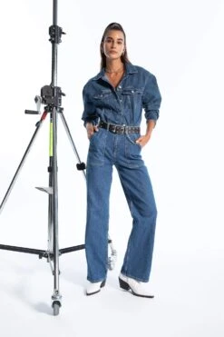 DeFacto 90'S Wide Leg Yüksek Bel Jean %100 Pamuk Pantolon -Tunik Style Y8943AZ 22AU NM34 07 04