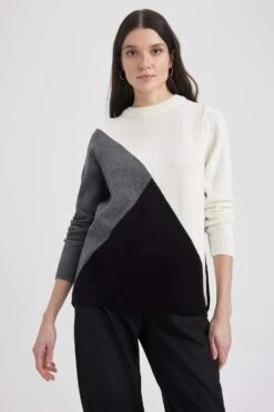 DeFacto Regular Fit Bisiklet Yaka Kazak