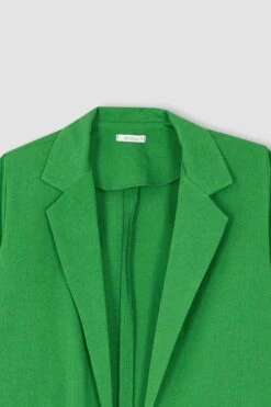 DeFacto Regular Fit Ceket Yaka Keten Karışımlı Blazer 14 DeFacto Regular Fit Ceket Yaka Keten Karışımlı Blazer -Tunik Style Y9867AZ 22SP GN2 06 01