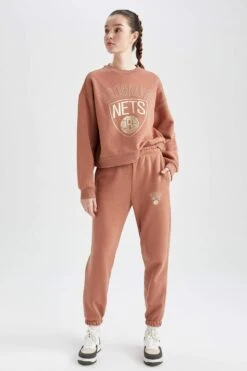 DeFactoFit NBA Brooklyn Nets Standart Fit Eşofman Altı -Tunik Style Z0236AZ 22AU BN300 04 02