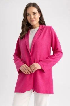 DeFacto Regular Fit Keten Karışımlı Blazer -Tunik Style Z0353AZ 22HS PN302 03 02
