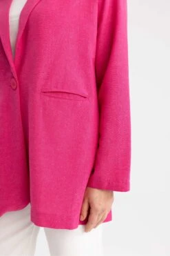 DeFacto Regular Fit Keten Karışımlı Blazer -Tunik Style Z0353AZ 22HS PN302 04 02