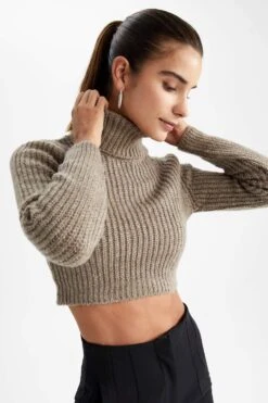 DeFacto Fitted Balıkçı Yaka Selanik Kumaş Kazak