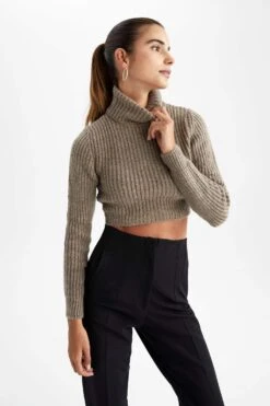 DeFacto Fitted Balıkçı Yaka Selanik Kumaş Kazak -Tunik Style Z1448AZ 22WN BN70 05 01